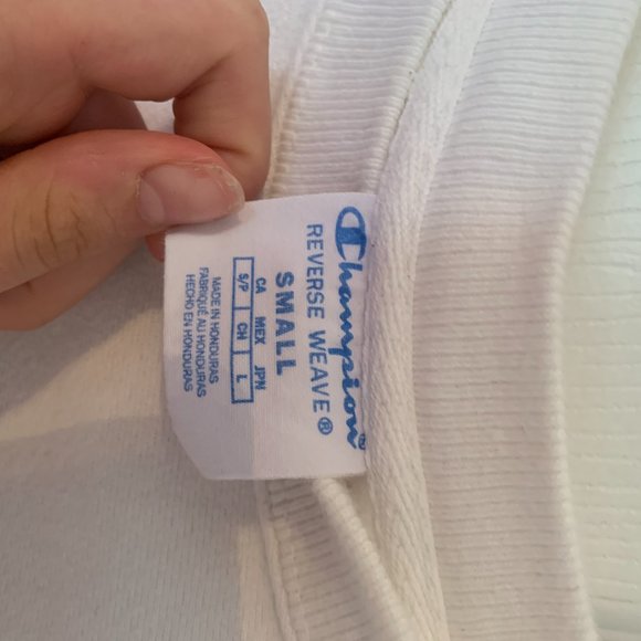 White Champion Reverse Weave Crewneck - Picture 2 of 2